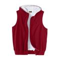 Men's Big & Tall BOULDER CREEK™ THERMAL LINED FLEECE VEST by Boulder Creek in Rich Burgundy (Size 5XL)