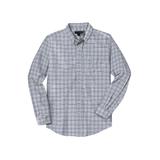 Men's Big & Tall KS Signature Wrinkle-Free Oxford Dress Shirt by KS Signature in Grey Plaid (Size 17 1/2 37/8)