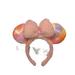Disney Accessories | 2022 Disney Parks Sherpa Fuzzy Tie Dye Minnie Ear Headband | Color: Red | Size: Os