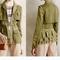 Anthropologie Jackets & Coats | Antropologie Utility Field Belted Ruffled Jacket Green | Color: Green/Red | Size: Xs