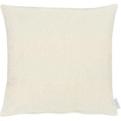 Dekokissen APELT "Tony" Gr. 1, beige (natur, unifarben), B:46cm L:46cm, Polyester, Dekokissen_Sitzkissen_Kissenhüllen, in ausdrucksstarken Farben, Kissenhülle ohne Füllung, 1 Stück Image