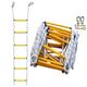 PHONME Rope ladder Emergency Fire Escape Ladder 2/3/4 storey for Home Climbing Fire Escape Weight Capacity Up to 420KG With Hooks for Windows and Balcony 3m 5m 8m 10m 15m 20m(Size:8m)