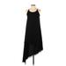 BCBGMAXAZRIA Casual Dress - A-Line: Black Solid Dresses - Women's Size 2X-Small