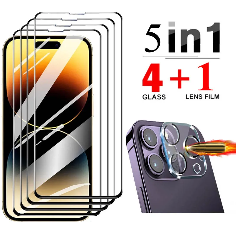 iphone 15 16 verre trempe pour iphone 14 pro vitre protection iphone 13 12 Pro max protection de caméra pour iphone 16 pro ecran protection iphone 15 pro screen protector Pour apple iphone 14 pro max