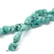 Perles à puce turquoise adt 2 brins 7x6mm-15x8mm(1/4 "x 1/4"-5/8 "x 3/8") (W02116) vente en gros