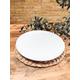 White pearl edge | extra large serving platter | round platter | beautiful stoneware