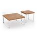 NewAge Products Outdoor Furniture Monterey Teak Coffee Table and Side Table Set