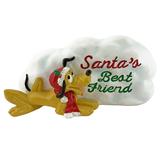 Back Yard Glory Disney Pluto Santa's Best Friend Garden Rock Stone in Gray/Green/Red | 5 H x 7 W x 3 D in | Wayfair 06-238-32
