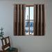 Frifoho Velvet Geometric Max Blackout Thermal Grommet Curtain Panels Velvet in Brown | 95 H x 50 W in | Wayfair 01XF6260XKUTKQVK5BUG