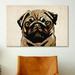 iCanvas 'Pug Dog' by Michael Tompsett Graphic Art on Canvas Metal in Black/Brown/White | 26 H x 40 W in | Wayfair 8773-1PC6-40x26