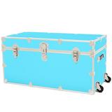 Williston Forge Chapotin Home Storage Trunk Manufactured Wood in Blue | 18 H x 40 W x 20 D in | Wayfair 45DDE2B527A2465EA4FBBDD8849452B0