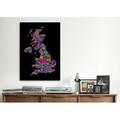 East Urban Home Great Britain UK City Map by Michael Tompsett Graphic Art on Canvas in Black & Purple Paper/Metal in Black/Gray | Wayfair