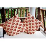 The Twillery Co.® Mitesh Polyfill Indoor/Outdoor Square Throw Cushion Polyester/Polyfill blend in Red | 18 H x 18 W x 7 D in | Wayfair