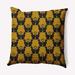 The Twillery Co.® Mitesh Polyfill Indoor/Outdoor Square Throw Cushion Polyester/Polyfill blend in Yellow | 20 H x 20 W x 7 D in | Wayfair