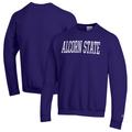 Men's Champion Purple Alcorn State Braves Eco Powerblend Crewneck Sweatshirt