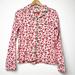 American Eagle Outfitters Tops | Aeo Red & White Floral Reindeer Green Piping Holiday Pajama Shirt Women’s Size S | Color: Red/White | Size: S