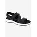 Wide Width Women's Drew Olympia Sandals by Drew in Black (Size 9 1/2 W)