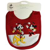 Disney Accessories | Disney Store Mickey Mouse Minnie Mouse Pluto Holiday Bib Set | Color: Red | Size: Osbb