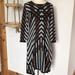 Nine West Dresses | Beautiful Nine West Geometric Design Knit Midi Dress. Size Large | Color: Black/Brown | Size: L