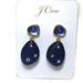J. Crew Jewelry | J. Crew Blue Sea Glass & Crystal Drop Earrings/ Faceted Crystal/Goldtone Setting | Color: Blue/Gold | Size: Os