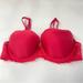 Victoria's Secret Intimates & Sleepwear | Dream Angels Victorias Secret 32d Lined Demi Bra Solid Red Floral Lace #125 | Color: Red | Size: 32d