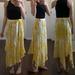 Anthropologie Skirts | Anthropologie White Yellow Floral Asymmetrical Hem Maxi Skirt | Color: White/Yellow | Size: Xs