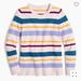 J. Crew Sweaters | J. Crew Striped Knit Pullover Crewneck Wool Blend Sweater Size Xxs | Color: Blue/Pink | Size: Xxs