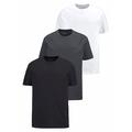 T-Shirt MAN'S WORLD Gr. 60/62 (XXL), schwarz-weiß (schwarz, anthrazit, weiß) Herren Shirts T-Shirts