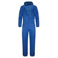 Yukirtiq Mens Hooded Overall Work Wear Dungarees Coverall Polycotton Boiler Suit Hard Wearing Mechanics Boilersuit, Royal Blue, M