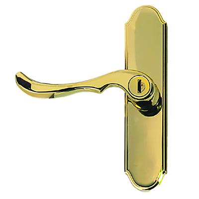Larson M2 Mortise Handle with Key For Solid Core Doors Brass - Single Item