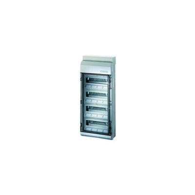 Automatengehäuse ap 4x12TE Kst IP65 reg 295x708x129mm ET93mm geschl KV9448 - grau - Hensel