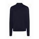 Maerz Pullover mit Stehkragen Herren navy, Gr. 58, Wolle, aus reiner Merinowolle