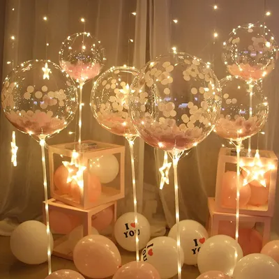 Ballons Bobo Transparents à Hélium pour Décoration de ixd'Anniversaire Mariage 8/10/18/20/100