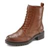 Schnürboots LASCANA, Damen, Gr. 41, braun, Obermaterial: 100% Schafsleder. Futter: 75% Textilmaterial, 25% Schafsleder. Decksohle: 100% Synthetik. Laufsohle: 100% Synthetik, unifarben, modisch, Schuhe, Schnürstiefelette, Ankle Boots, Leder, Schnüren...