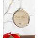 First Christmas Baby personalised bauble decoration - 2023 Christmas tree hanger bauble - mirrored Perspex