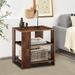 3-Tier End Table w/ Storage Shelf, Wood Side Table, Small Coffee Table - 17.7“