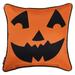 Pillow Perfect Halloween Outdoor Throw Pillow in Pumpkin Faces, 18 X 18 X 5 - 18 X 18 X 5