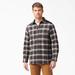 Dickies Men's Heavyweight Brawny Flannel Shirt - Chocolate Brown Plaid Size XL (WL901)