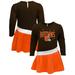 Girls Infant Brown/Orange Cleveland Browns Heart to Jersey Tri-Blend Dress