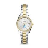 Women's Fossil Silver Mid Michigan College Scarlette Mini Two-Tone Stainless Steel Watch