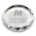Mid Michigan College 3'' Optic Crystal Faceted Paperweight