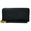 Women's Fossil Black Providence Friars Leather Logan RFID Zip Around Clutch