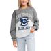 Women's Gameday Couture Gray Creighton Bluejays Twice As Nice Faded Crewneck Sweatshirt