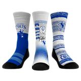 Youth Rock Em Socks Indianapolis Colts Throwback Three-Pack Crew Sock Set