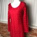 Free People Dresses | Free People | Long Sleeve Crochet Dress | Color: Orange/Red | Size: M