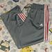 Adidas Pants | Adidas Gray Red White 3 Stripes Track Pants Vintage Y2k | Color: Gray/Red | Size: L