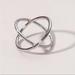 Anthropologie Jewelry | 2for20 New Dainty Silver Plated Cross X Infinity Ring Handmade Jewelry Size 8 | Color: Gray/Silver | Size: Os