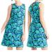 J. Crew Dresses | J. Crew - Size 6 Green Blue A-Line Dress Vineyard Jacquard Sleeveless G1061 | Color: Blue/Green | Size: 6