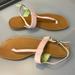Coach Shoes | Coach Sandals Size 8 1/2 Nos Never Worn | Color: Pink/Tan | Size: 8.5