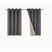 Frifoho Linen Solid Max Blackout Thermal Grommet Curtain Panels Linen in White/Black/Brown | 45 H x 52 W in | Wayfair 02PPR6260P8W4SRU10